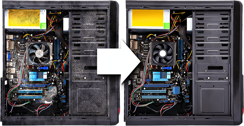 Computer cleaning and PC dust removal in the Milwaukee